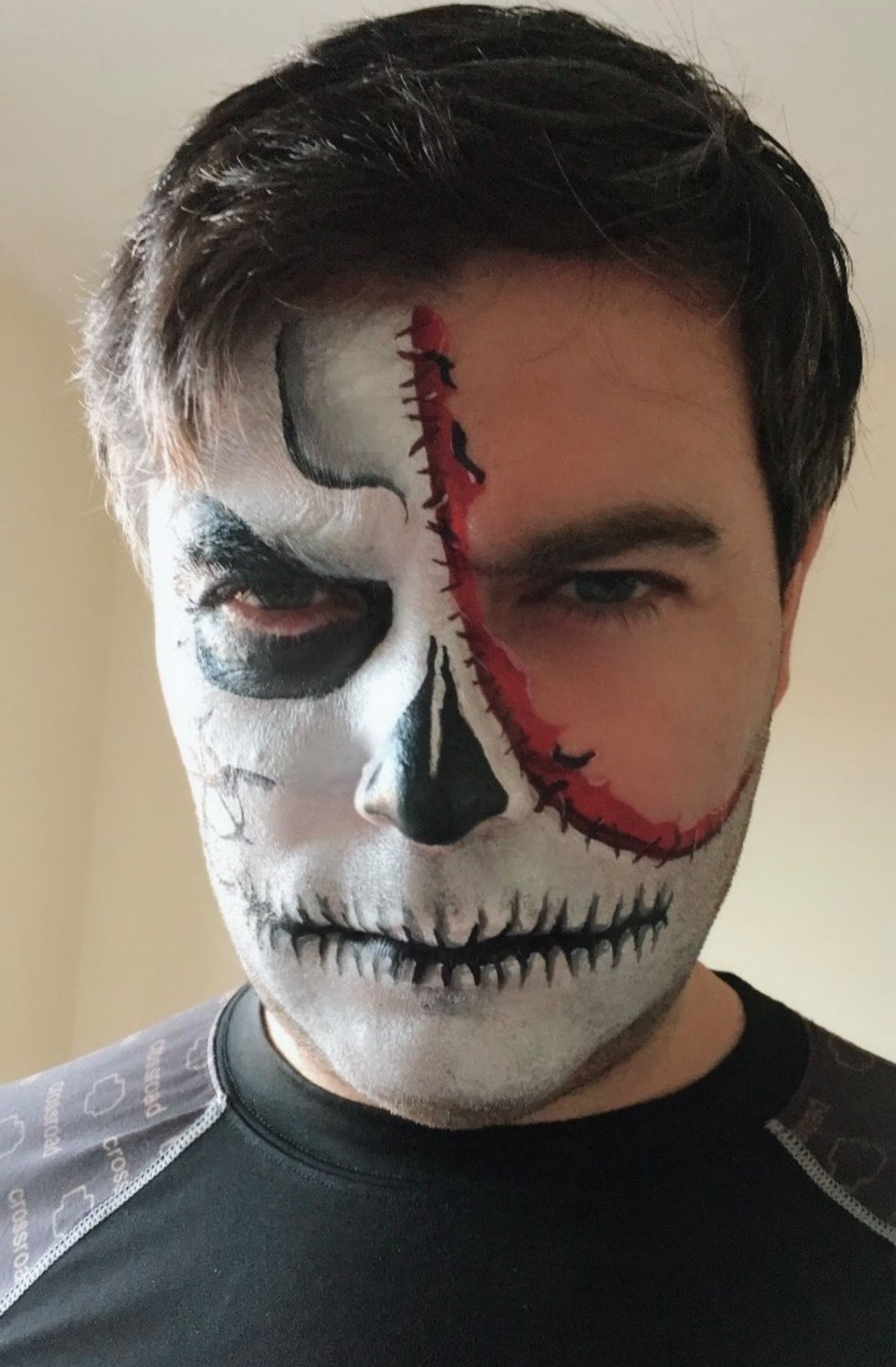 Stitched character face painting